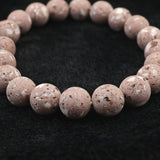 Japanese Natural Red Io Stone 10mm Bead Bracelet 22.1g (ID:81475)