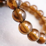 Japanese Natural Smoky Quartz 8mm Bead Bracelet 17.9g (ID:82099)