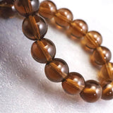 Japanese Natural Smoky Quartz 8mm Bead Bracelet 17.9g (ID:82099)