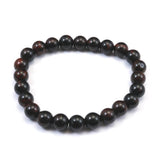 Japanese Natural Vermilion Obsidian Beni Tokachi 8mm Bead Bracelet 15.3g (ID:82430)