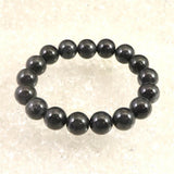 Natural Itoigawa Jadeite Black 12mm Bead Bracelet 54.5g with Certificate (ID:82492)