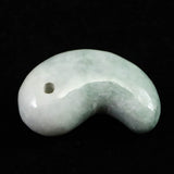 Natural Itoigawa Jadeite Light Green 30mm Magatama 12.23g with Certificate (ID:83445)