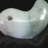 Natural Itoigawa Jadeite Light Green 30mm Magatama 12.23g with Certificate (ID:83445)