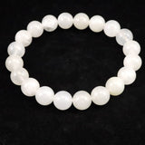 Japanese Natural Gray Quartz 10mm Bead Bracelet 29.1g (ID:83501)