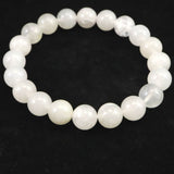 Japanese Natural Gray Quartz 10mm Bead Bracelet 29.1g (ID:83501)