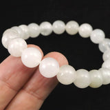 Japanese Natural Gray Quartz 10mm Bead Bracelet 29.1g (ID:83501)