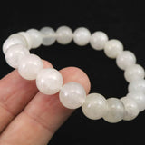 Japanese Natural Gray Quartz 10mm Bead Bracelet 29.1g (ID:83501)