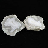Japanese Natural Agate Grade AA Grade A Rough Stone Single-Sided Polished Pair 77.6g (ID:83979)