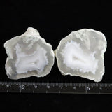 Japanese Natural Agate Grade AA Grade A Rough Stone Single-Sided Polished Pair 77.6g (ID:83979)
