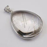 Japanese Natural Rutilated Quartz 32mm Drop Pendanttop 15.7g (ID:84000)