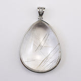 Japanese Natural Rutilated Quartz 32mm Drop Pendanttop 15.7g (ID:84000)