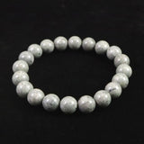 Japanese Natural Omi Rhyolite 10mm Bead Bracelet 28.1g (ID:84395)