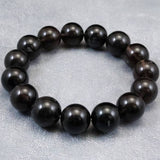 Japanese Natural Obsidian 14mm Bead Bracelet 53.7g (ID:84446)