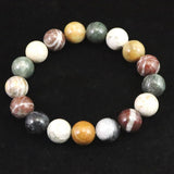 Japanese Natural Goshiki Stone 12mm Bead Bracelet 41.8g (ID:84529)