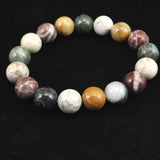 Japanese Natural Goshiki Stone 12mm Bead Bracelet 41.8g (ID:84529)