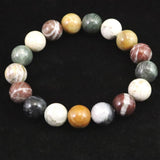 Japanese Natural Goshiki Stone 12mm Bead Bracelet 41.8g (ID:84529)
