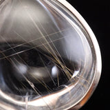 Japanese Natural Quartz ルチル入 ドロップ型 Pendanttop 27mm 12.6g with Directory Card (ID:85490)