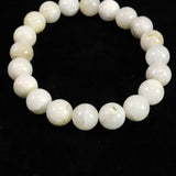 Japanese Natural Gray Onokoro Quartz 10mm Bead Bracelet 29.0g (ID:85773)