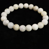 Japanese Natural Gray Onokoro Quartz 10mm Bead Bracelet 29.0g (ID:85773)