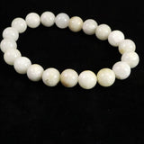 Japanese Natural Gray Onokoro Quartz 10mm Bead Bracelet 29.0g (ID:85773)
