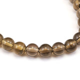 Japanese Natural Smoky Quartz 7mm Bead Bracelet 13.4g (ID:85812)