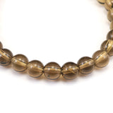 Japanese Natural Smoky Quartz 7mm Bead Bracelet 13.4g (ID:85812)