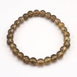 Japanese Natural Smoky Quartz 7mm Bead Bracelet 13.4g (ID:85812)