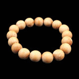 Japanese Natural Izumo Black Pine Wood 12mm Bead Bracelet 11.1g (ID:85942)