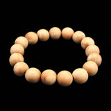 Japanese Natural Izumo Black Pine Wood 12mm Bead Bracelet 11.1g (ID:85942)