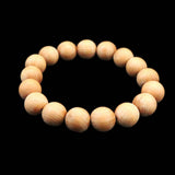 Japanese Natural Izumo Black Pine Wood 12mm Bead Bracelet 11.1g (ID:85942)