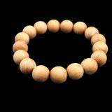 Japanese Natural Izumo Black Pine Wood 12mm Bead Bracelet 11.1g (ID:85942)