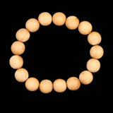 Japanese Natural Izumo Black Pine Wood 12mm Bead Bracelet 11.1g (ID:85942)