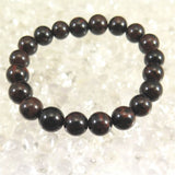 Japanese Natural Vermilion Obsidian 10mm Bead Bracelet 22.6g (ID:86198)