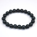Japanese Natural Dark Blue Kamuikotan Actinolite Schist 10mm Bead Bracelet 30.4g (ID:86294)