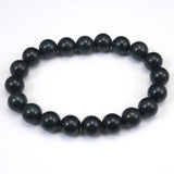 Japanese Natural Dark Blue Kamuikotan Actinolite Schist 10mm Bead Bracelet 30.4g (ID:86294)