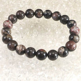 Japanese Natural Botan Stone 10mm Bead Bracelet 26.8g (ID:86557)