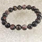 Japanese Natural Botan Stone 10mm Bead Bracelet 26.8g (ID:86557)