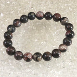 Japanese Natural Botan Stone 10mm Bead Bracelet 26.8g (ID:86557)
