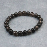Japanese Natural Obsidian 8.5mm Bead Bracelet 17.6g (ID:86614)