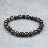 Japanese Natural Obsidian 8.5mm Bead Bracelet 17.6g (ID:86614)