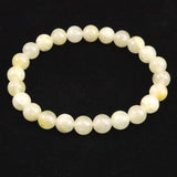 Japanese Natural Yellow Onokoro Quartz S Grade 8mm Bead Bracelet 18.1g (ID:86648)