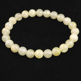 Japanese Natural Yellow Onokoro Quartz S Grade 8mm Bead Bracelet 18.1g (ID:86648)