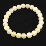 Japanese Natural Yellow Onokoro Quartz S Grade 8mm Bead Bracelet 18.1g (ID:86648)