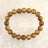 Japanese Natural Ise Cedar Wood 10.5mm Bead Bracelet 6.5g (ID:86683)