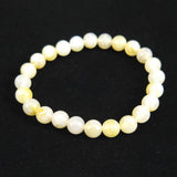 Japanese Natural Chalcedony 8mm Bead Bracelet 18.5g (ID:86713)