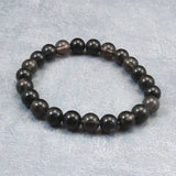 Japanese Natural Obsidian 8.5mm Bead Bracelet 17.5g (ID:87014)