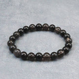 Japanese Natural Obsidian 8.5mm Bead Bracelet 17.5g (ID:87014)