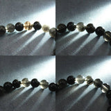 Japanese Natural Obsidian 8.5mm Bead Bracelet 17.5g (ID:87014)