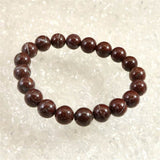 Japanese Natural Akadama Jasper 10mm Bead Bracelet 30.8g (ID:88073)