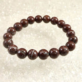 Japanese Natural Akadama Jasper 10mm Bead Bracelet 30.8g (ID:88073)